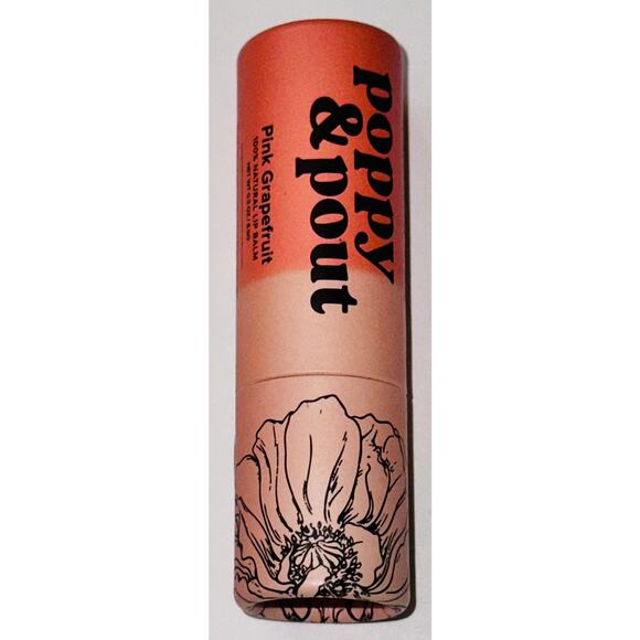Poppy & Pout Hydrating Lip Balm ~ Pink Grapefruit - Picture 1 of 1
